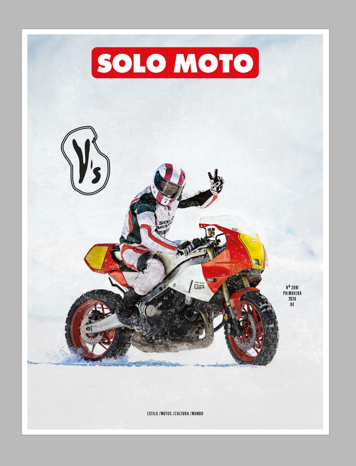 Portada de Solo Moto con fotografía realizada por Aitor Lamadrid para Yamaha Motorcycles y Continental en Andorra.